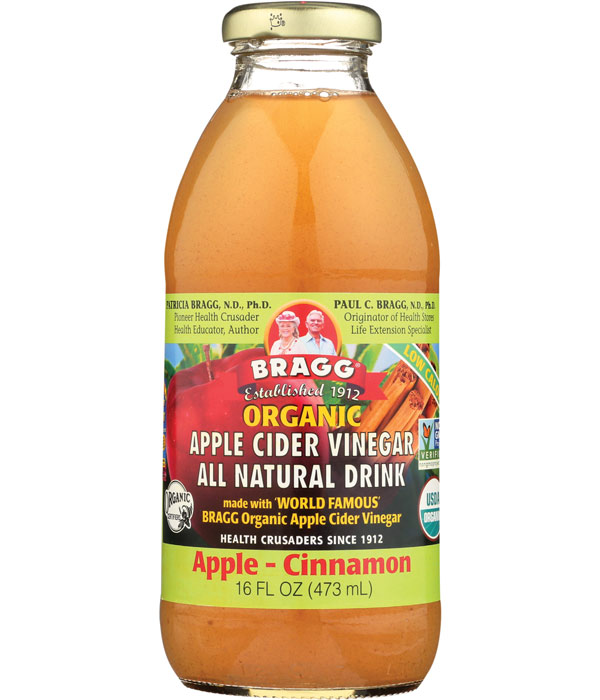 Bragg Äppelcidervinäger Dryck Äpple & Kanel 473 ml