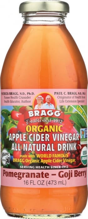 Bragg Äppelcidervinäger Dryck Granatäpple & Goji 473 ml