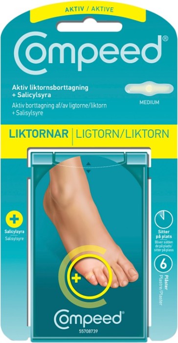Compeed Aktiv Liktornsborttagning + Salicylsyra 6 st