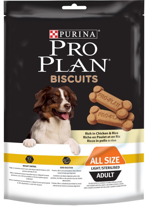 Purina Pro Plan Biscuits Light Chicken & Rice 400 g