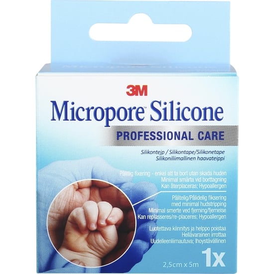 3M Micropore Kind Removal Silikontejp 2,5 cm x 5 m
