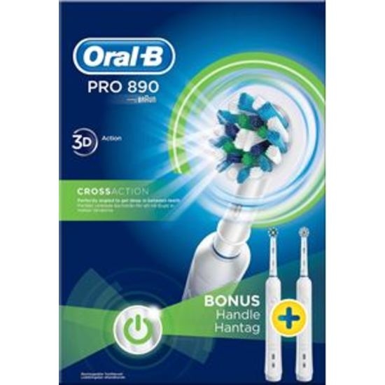 Oral-B Pro 890 Duo White Eltandborste 2-pack