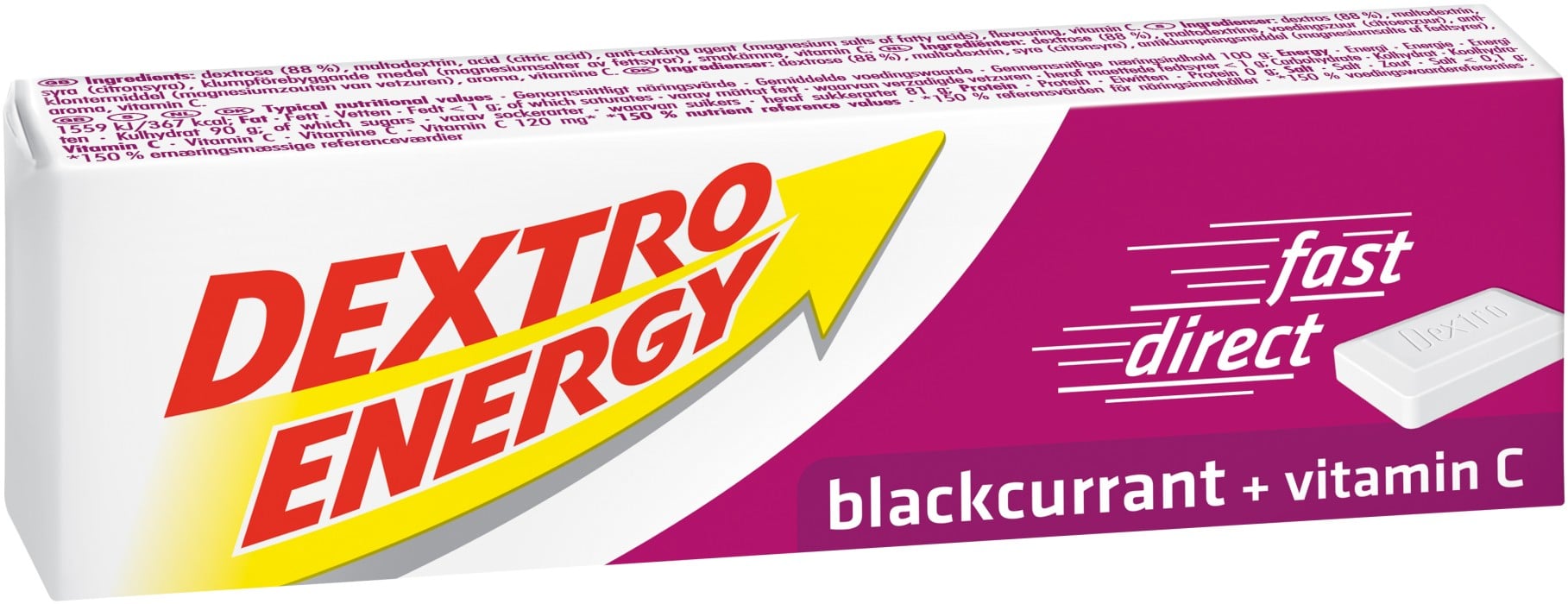 Dextro Energy Svartvinbär 14 tabletter