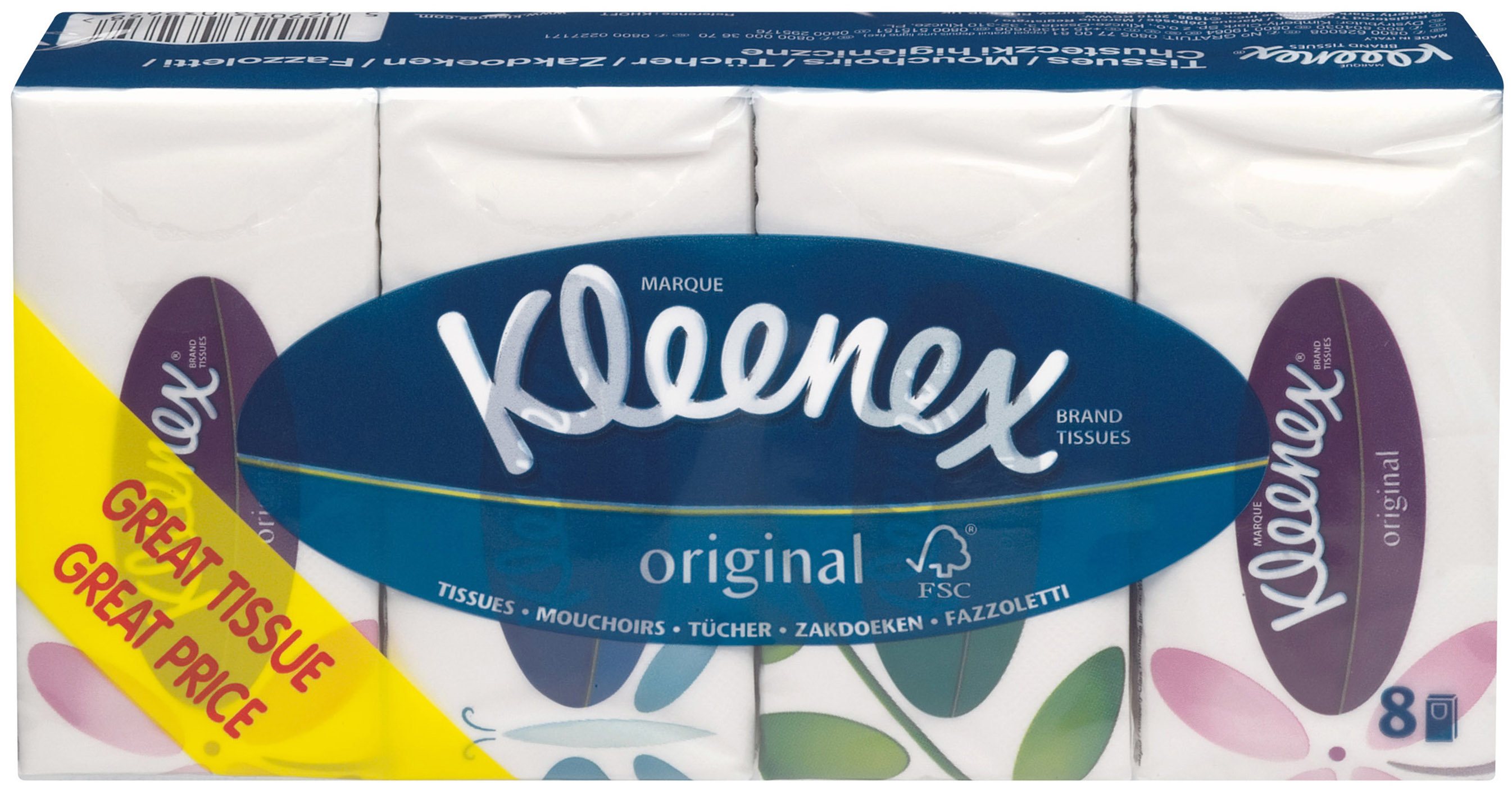 Kleenex Original, Näsduk 8-pack