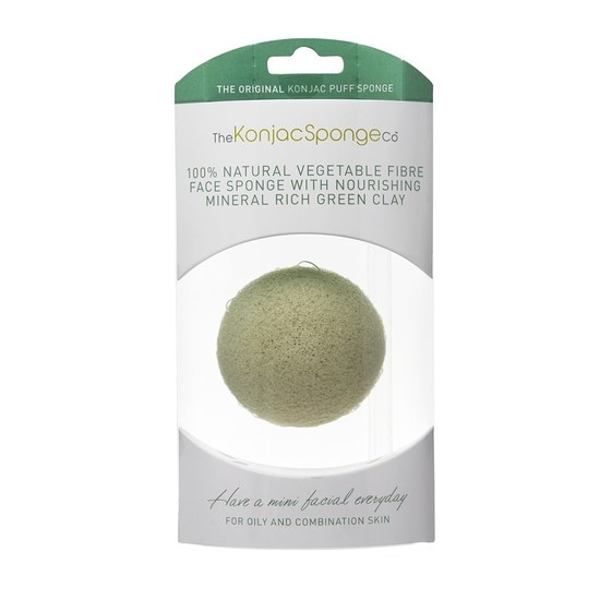 Konjac Sponge Premium Facial Puff French Green Clay