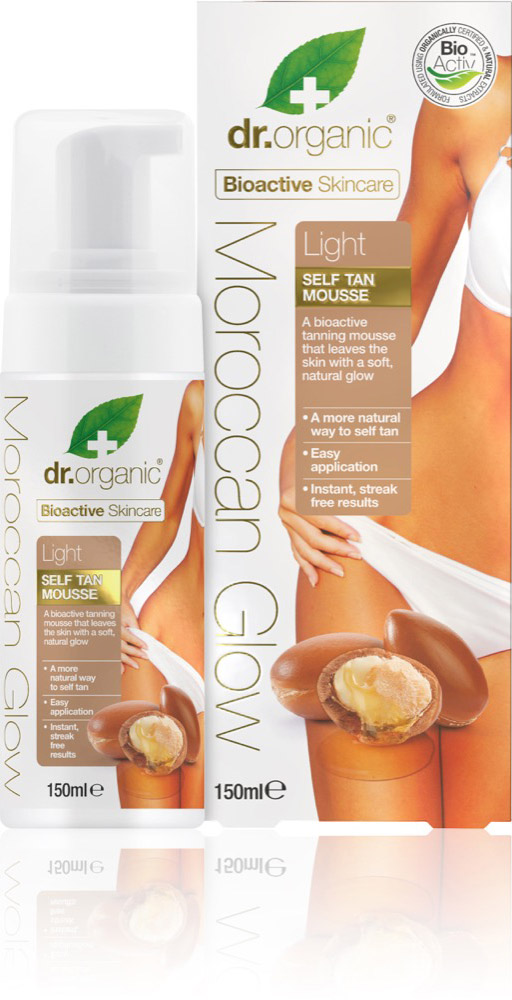 Dr Organic Moroccan Glow Self Tan Mousse Light 150 ml