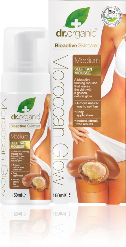 Dr Organic Moroccan Glow Self Tan Mousse Medium 150 ml