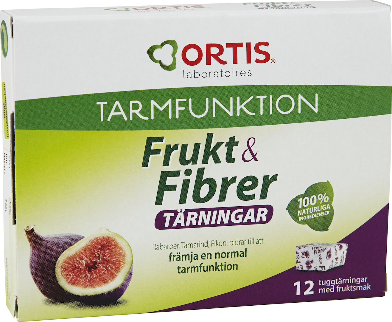 Ortis Frukt & Fibrer 12 tuggtärningar