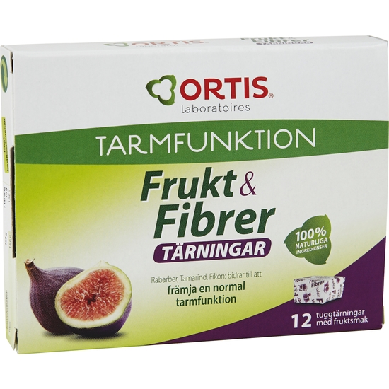 Ortis Frukt & Fibrer 12 tuggtärningar