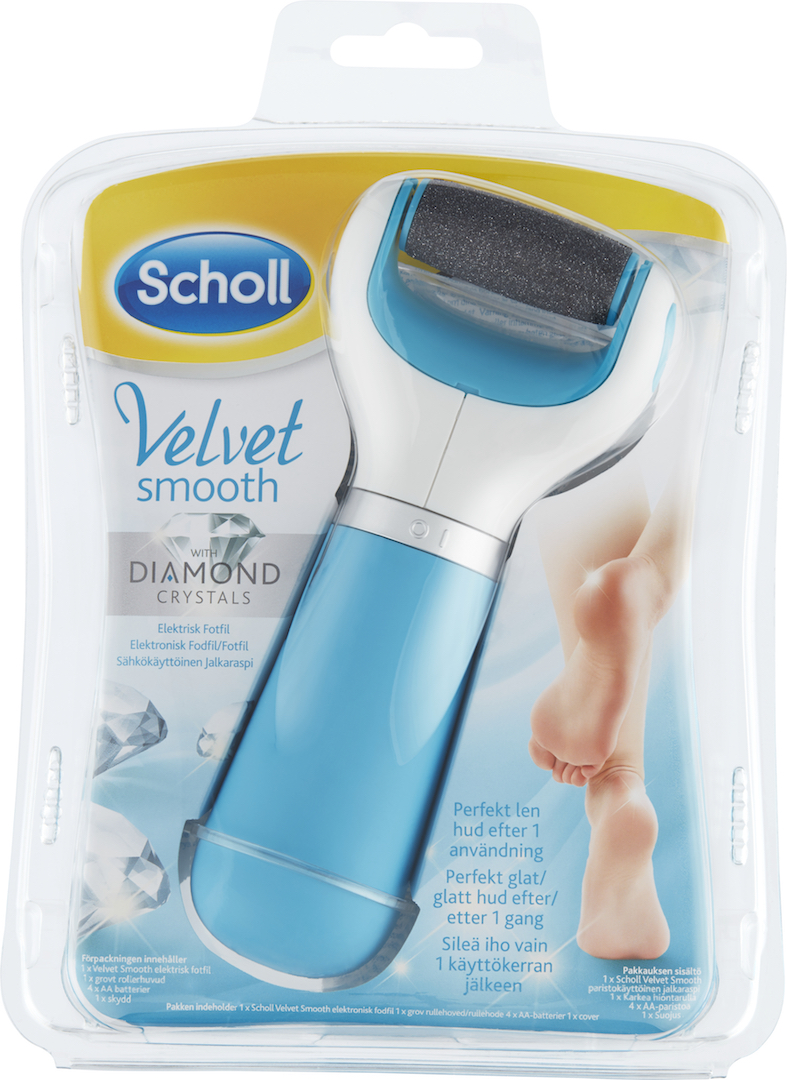 Scholl Velvet Smooth Diamond Elektrisk Fotfil 1 st