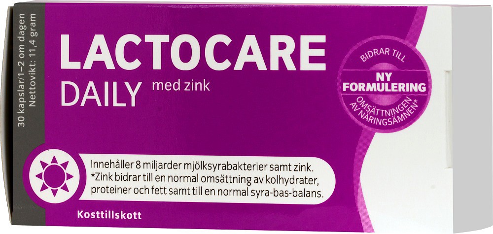 Lactocare Daily + Zink 30 Kapslar