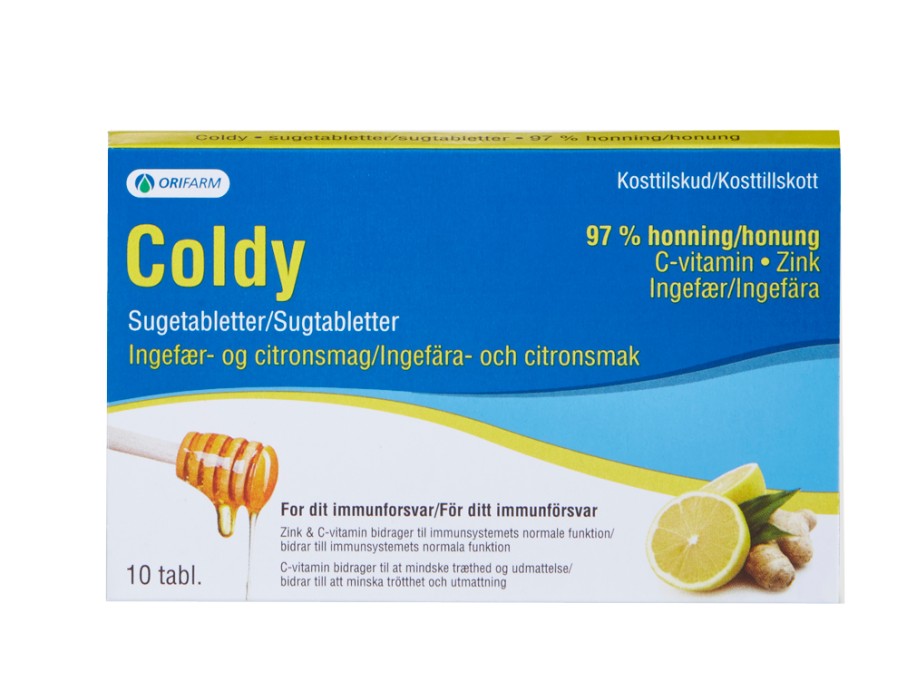Coldy Sugtabletter Ingefära & Citron 10 st