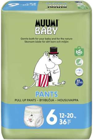 Muumi Baby Byxblöja 6 12-20 kg 36-pack