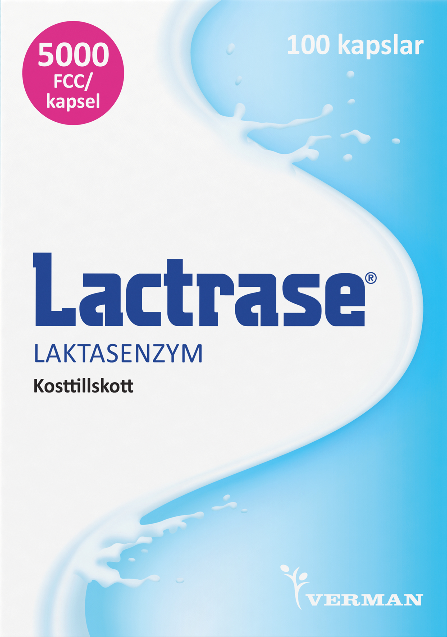 Lactrase Laktasenzym, kapslar 100 st