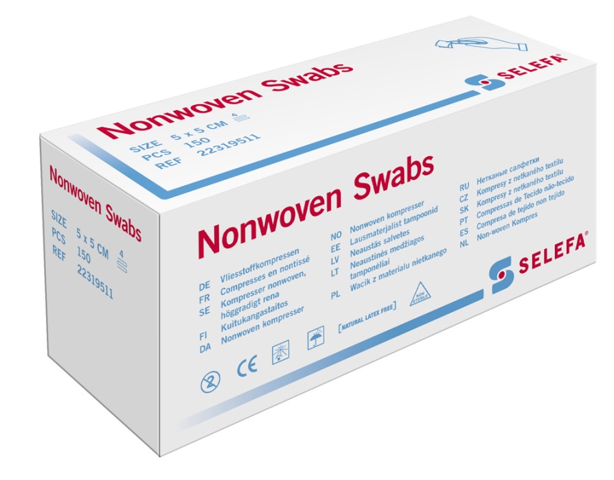 Selefa Kompress nonwoven 5 x 5 cm 150 st