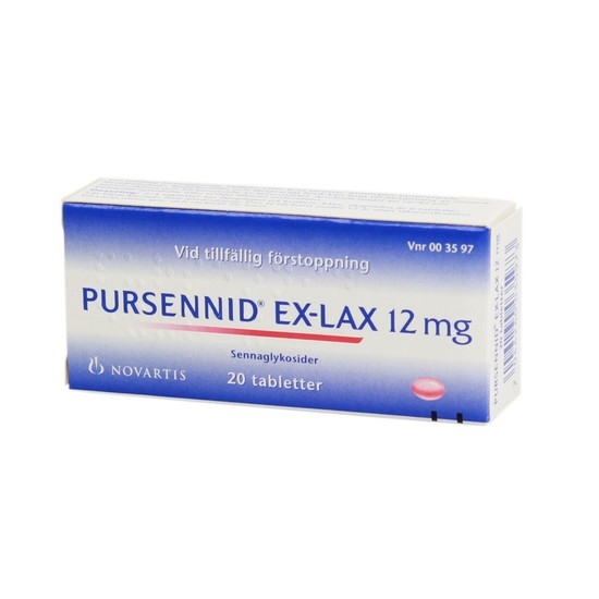 Pursennid Ex-Lax, dragerad tablett 12 mg 20 st