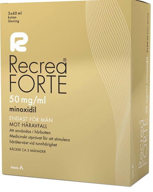 Recrea Forte, kutan lösning 50 mg/ml 3 x 60 ml
