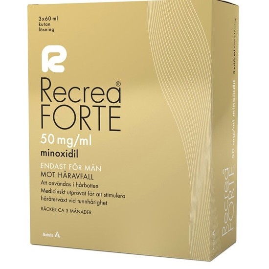 Recrea Forte, kutan lösning 50 mg/ml 3 x 60 ml