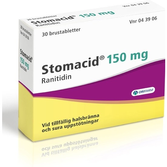 Stomacid, Brustablett 150 mg 30 st