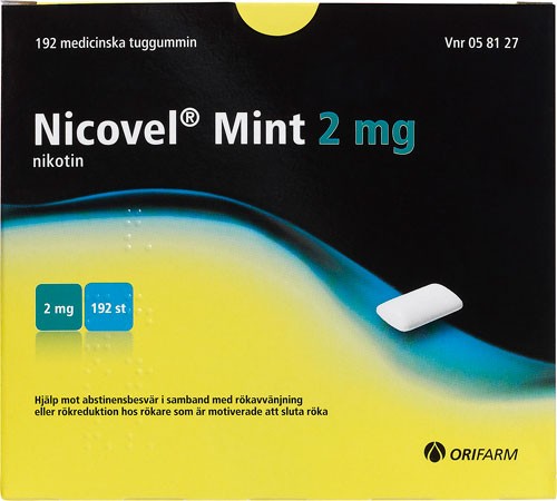 Nicovel Mint, medicinskt tuggummi 2 mg 192 st