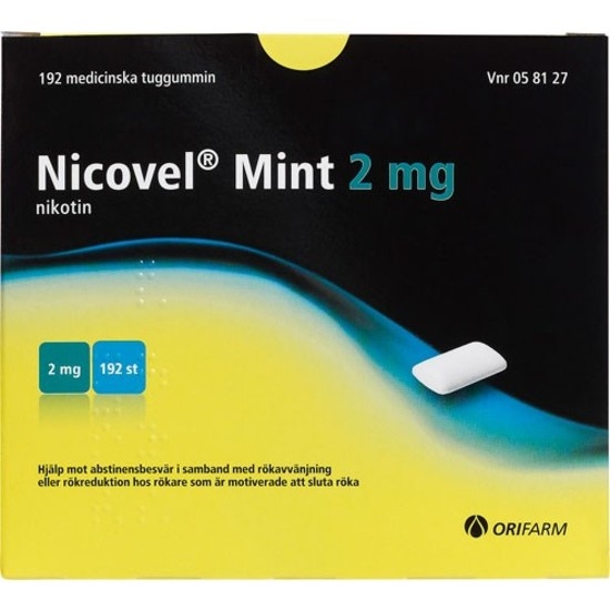 Nicovel Mint, medicinskt tuggummi 2 mg 192 st