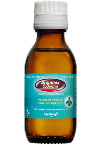 Bromhex, oral lösning 0,8 mg/ml 100 ml