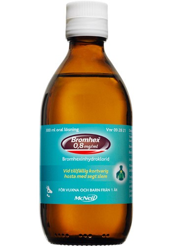 Bromhex, Oral lösning 0,8 mg/ml 300 ml