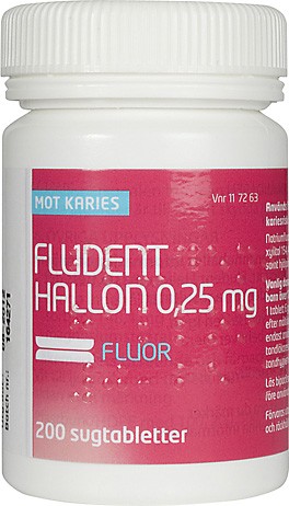 Fludent Hallon, sugtablett 0,25 mg 200 st