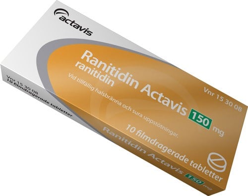 Ranitidin Actavis 150 mg 10 st filmdragerade tabletter