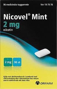 Nicovel Mint, medicinskt tuggummi 2 mg 96 st