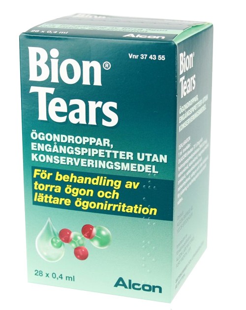 Bion Tears, ögondroppar, lösning 28 x 0,4 ml