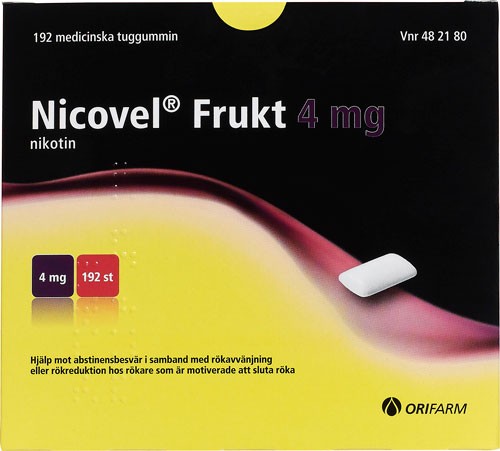 Nicovel Frukt, medicinskt tuggummi 4 mg 192 st