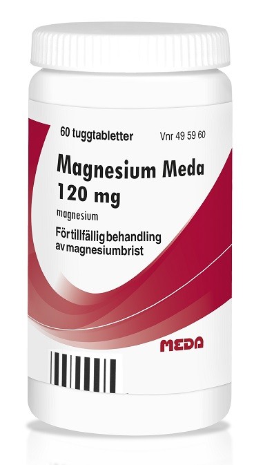 Magnesium Meda, tuggtablett 120 mg 60 st