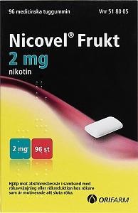 Nicovel Frukt, medicinskt tuggummi 2 mg 96 st