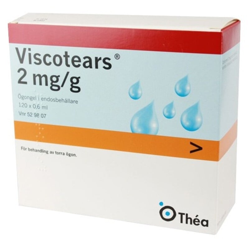 Viscotears, ögongel i endosbehållare 2 mg/g 120 x 0,6 ml