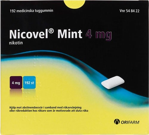 Nicovel Mint, medicinskt tuggummi 4 mg 192 st