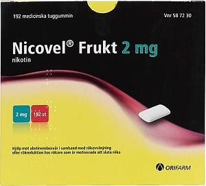 Nicovel Frukt, medicinskt tuggummi 2 mg 192 st
