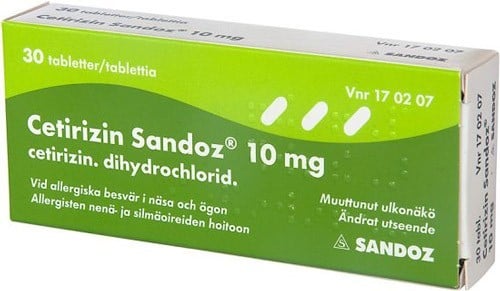 Cetirizin Actavis, filmdragerad tablett 10 mg 14 st