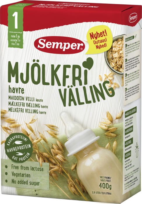 Semper Mjölkfri Välling Havre 12 mån 400g
