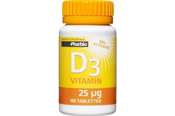 Pharbio D3-Vitamin 180 Tabletter
