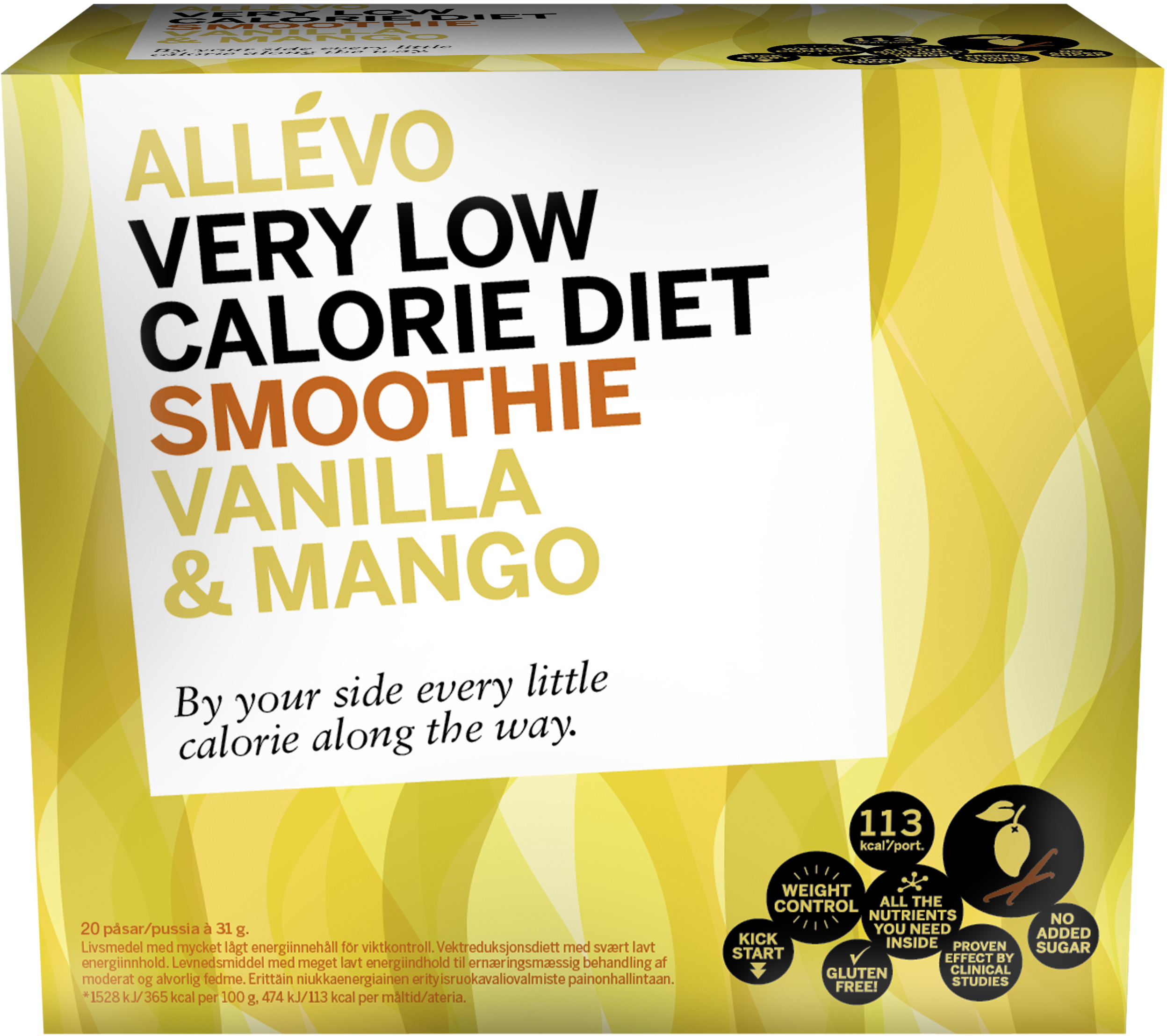 Allévo Smoothie Vanilla & Mango 20 portioner