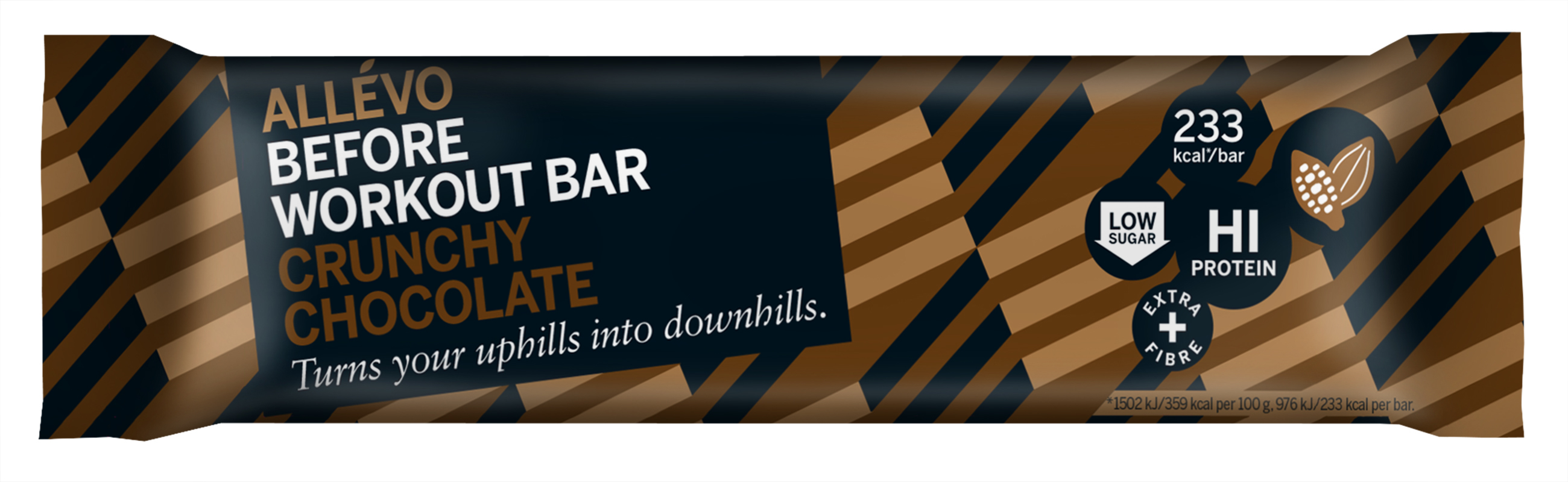 Allévo Before Workout Bar Crunchy Chocolate 65 g