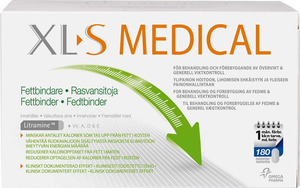 XL-S Medical Fettbindare 180 tabletter
