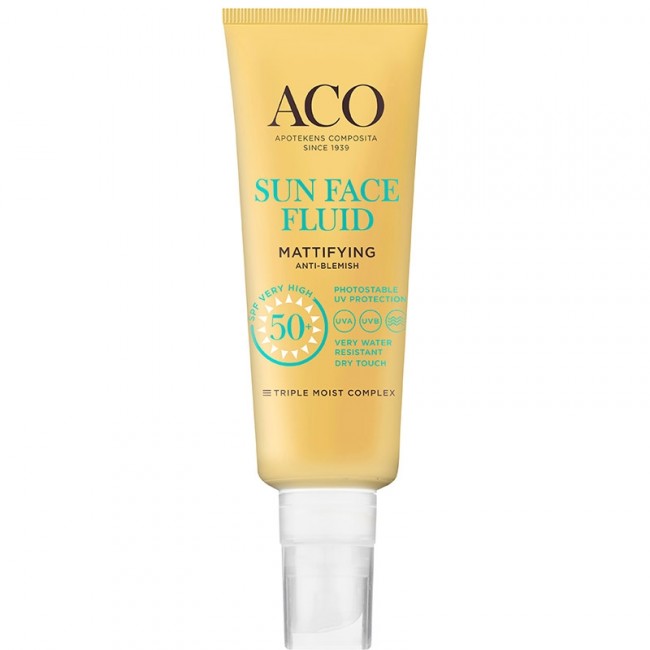 ACO Sun Face Fluid Anti-Blemish SPF50+, 40 ml
