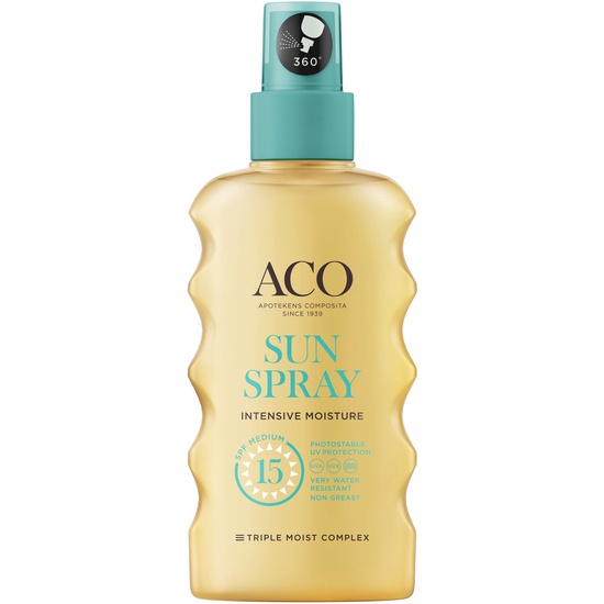 ACO Sun Pump Spray SPF15 Parfymfri Solskydd Ansikte 175 ml