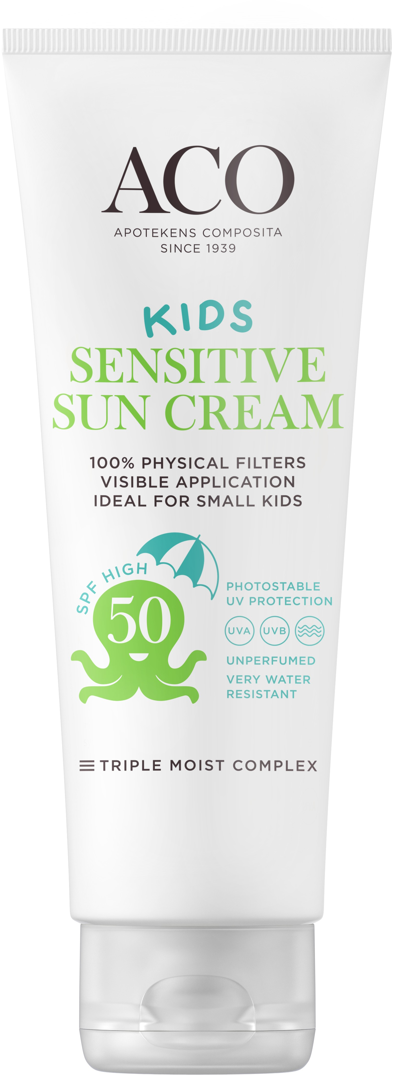 ACO Kids Sensitive Sun Cream SPF50, 125ml
