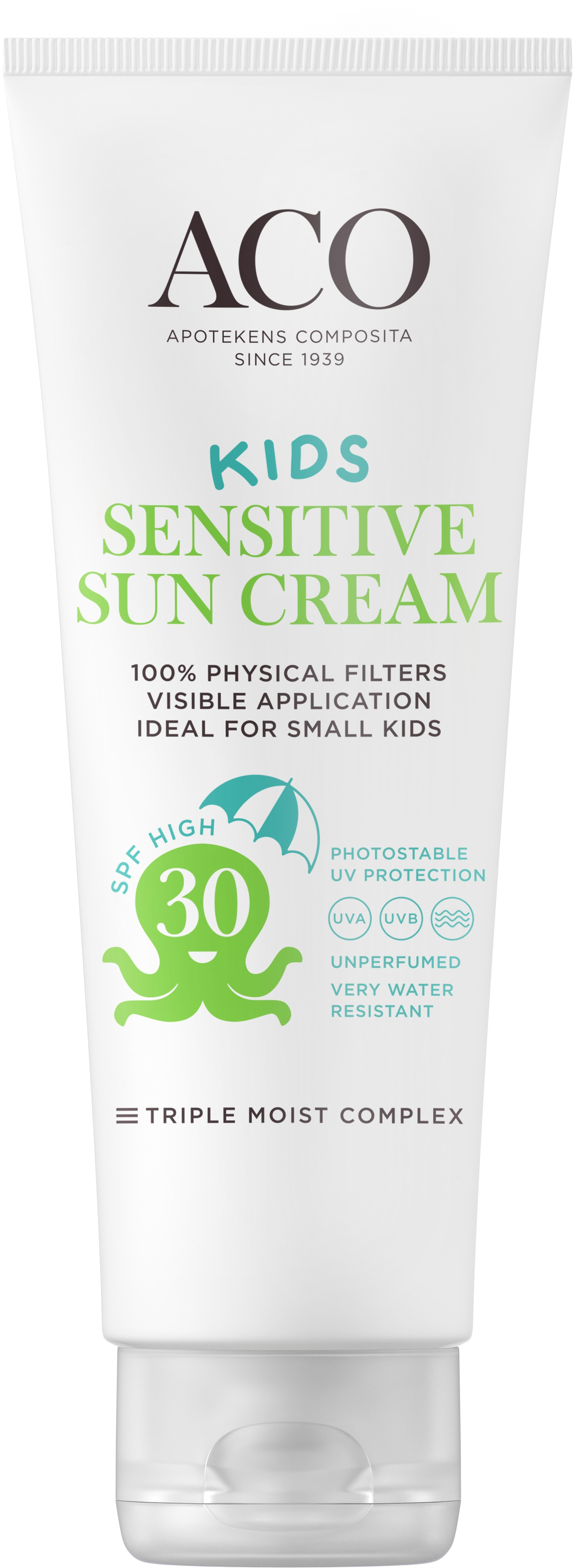 ACO Kids Sensitive Sun Cream SPF30, 125ml