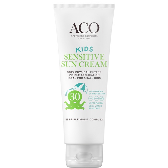 ACO Kids Sensitive Sun Cream SPF30, 125ml