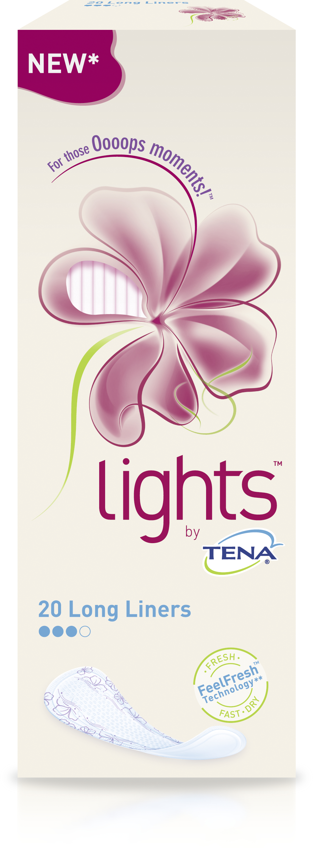 Tena Lights Long Liner 20 st
