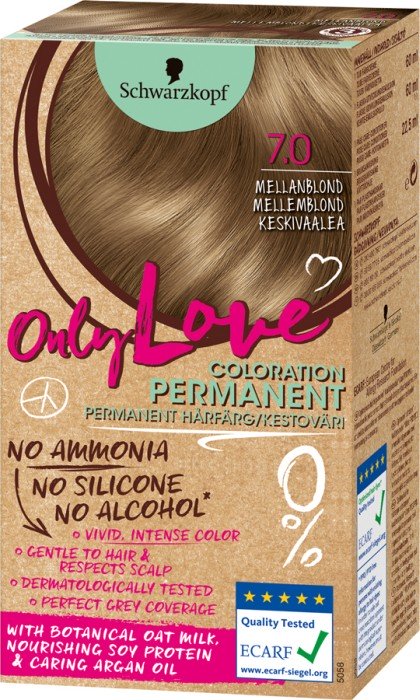 Schwarzkopf Only Love Hårfärg 7.0 Mellanblond
